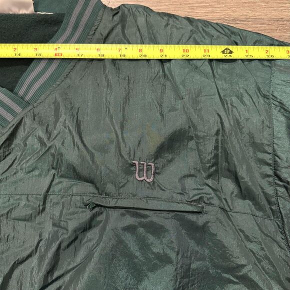Vintage Wilson Pullover Jacket Mens L/XL Green Advantage Windbreaker Golf 90s - Picture 5 of 9